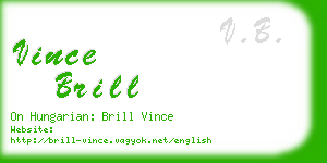 vince brill business card
